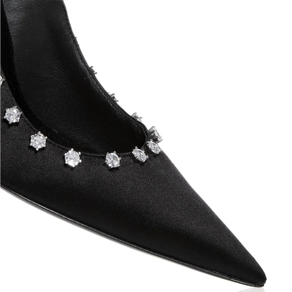Alexander Wang Delphine 85 Crystal Stud Pump, Black Size 37.5 New + DustBag $895 - Picture 5 of 16